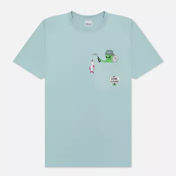 Мужская футболка RIPNDIP Gone Fishing Pocket, цвет голубой, размер S