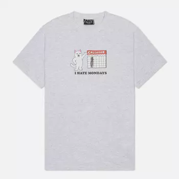 Мужская футболка RIPNDIP I Hate Mondays, цвет серый, размер M
