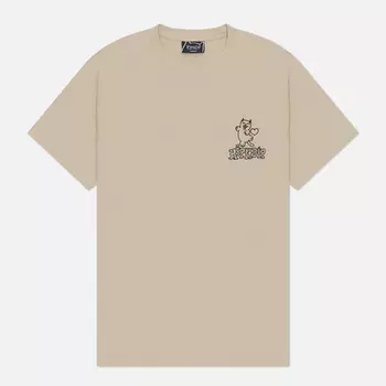 Мужская футболка RIPNDIP Nermie Buddies, цвет бежевый, размер S