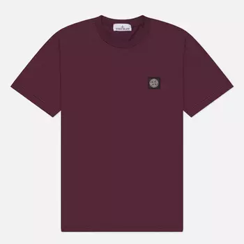 Мужская футболка Stone Island 60/2 Cotton Jersey Slim, цвет бордовый, размер M