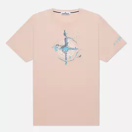 Мужская футболка Stone Island Marble One, цвет розовый, размер XXL