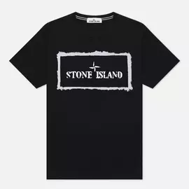 Мужская футболка Stone Island Stencil One, цвет чёрный, размер XXL