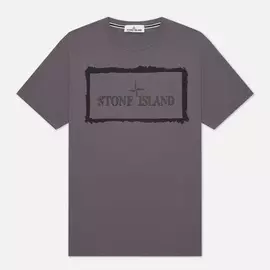 Мужская футболка Stone Island Stencil One, цвет серый, размер L