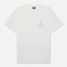 Мужская футболка Stussy Classic Dot Pigment Dyed, цвет белый, размер M