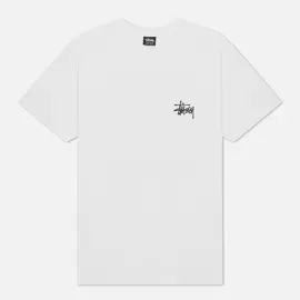 Мужская футболка Stussy SS Basic Stussy, цвет белый, размер S