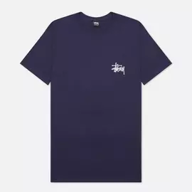 Мужская футболка Stussy SS Basic Stussy, цвет синий, размер M