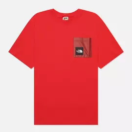 Мужская футболка The North Face Black Box Search And Rescue Pocket, цвет красный, размер XXL