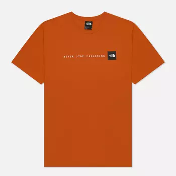 Мужская футболка The North Face Never Stop Exploring Crew Neck, цвет оранжевый, размер XXL