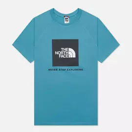 Мужская футболка The North Face SS Rag Red Box, цвет голубой, размер L