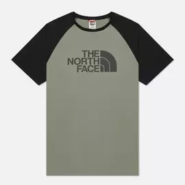 Мужская футболка The North Face SS Raglan Easy, цвет оливковый, размер XS