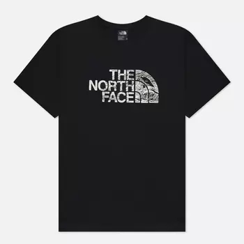 Мужская футболка The North Face Woodcut Dome Crew Neck, цвет чёрный, размер XXL