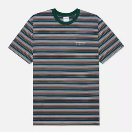 Мужская футболка thisisneverthat L-Logo Striped, цвет зелёный, размер M
