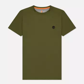 Мужская футболка Timberland Dunstan River Slim Fit, цвет оливковый, размер M