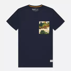 Мужская футболка Timberland Field Trip Print Pocket, цвет синий, размер L