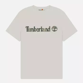Мужская футболка Timberland Kennebec River Camo Linear Logo, цвет белый, размер XXL