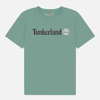 Мужская футболка Timberland Kennebec River Linear Logo, цвет зелёный, размер XXL