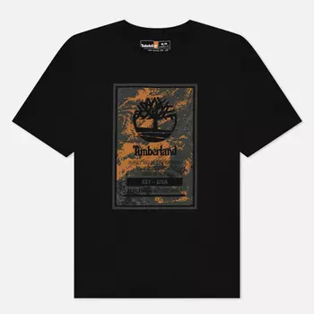 Мужская футболка Timberland Printed Logo, цвет чёрный, размер M