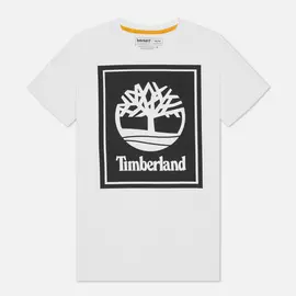Мужская футболка Timberland Stack Logo, цвет белый, размер S