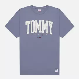 Мужская футболка Tommy Jeans ABO Collegiate Crew Neck, цвет фиолетовый, размер XXL