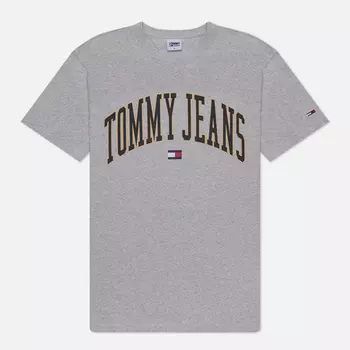 Мужская футболка Tommy Jeans Classics Gold Arch, цвет серый, размер XXL