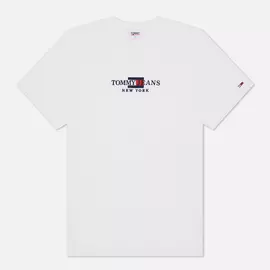 Мужская футболка Tommy Jeans Timeless Tommy 1, цвет белый, размер XS