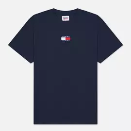 Мужская футболка Tommy Jeans Tommy Badge Pure Organic Cotton, цвет синий, размер S
