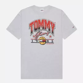 Мужская футболка Tommy Jeans Varsity Basketball Graphic, цвет серый, размер XL