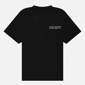 Мужская футболка uniform experiment x Koichi Yairi U.E. Navy Waffle, цвет чёрный, размер M