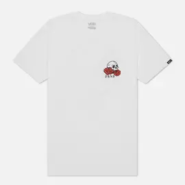 Мужская футболка Vans Rose Bed, цвет белый, размер S