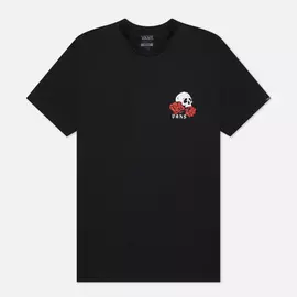 Мужская футболка Vans Rose Bed, цвет чёрный, размер M