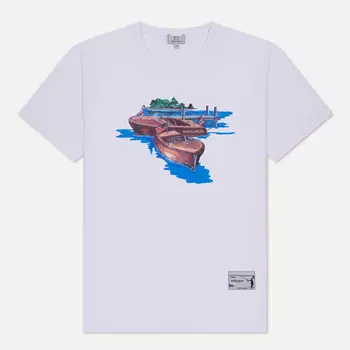 Мужская футболка Woolrich Painted Zavikon, цвет белый, размер XXL