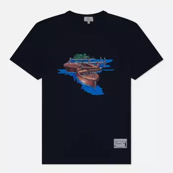 Мужская футболка Woolrich Painted Zavikon, цвет синий, размер S