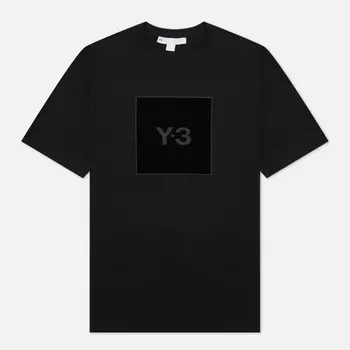 Мужская футболка Y-3 Square Graphic Logo, цвет чёрный, размер L