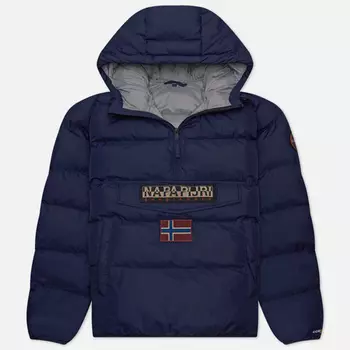 Мужская куртка анорак Napapijri Rainforest Pocket Winter Puffer, цвет синий, размер XL