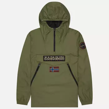 Мужская куртка анорак Napapijri Rainforest Ripstop Pocket V2, цвет оливковый, размер XXL