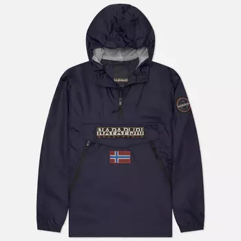 Мужская куртка анорак Napapijri Rainforest Ripstop Pocket V2, цвет синий, размер XXL