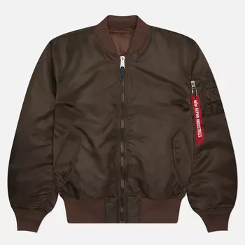 Мужская куртка бомбер Alpha Industries MA-1 Flight, цвет коричневый, размер M