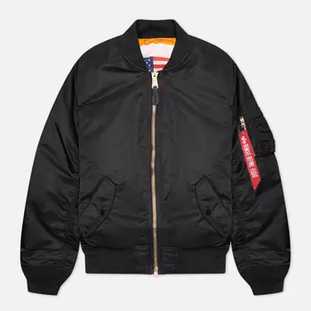 Мужская куртка бомбер Alpha Industries MA-1 Blood Chit, цвет чёрный, размер XXXL