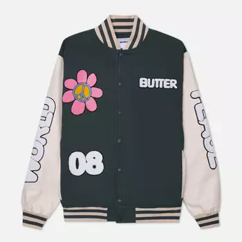 Мужская куртка бомбер Butter Goods World Peace Varsity, цвет зелёный, размер M