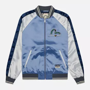 Мужская куртка бомбер Evisu Godhead & Daruma Embroidery Souvenir, цвет синий, размер XXL