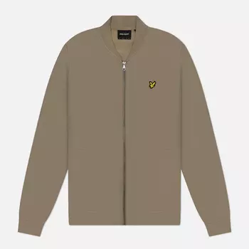 Мужская куртка бомбер Lyle & Scott Jersey, цвет бежевый, размер S