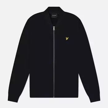 Мужская куртка бомбер Lyle & Scott Jersey, цвет синий, размер XL