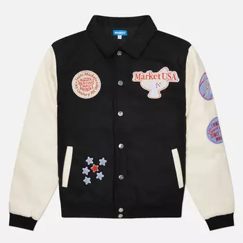Мужская куртка бомбер MARKET 1990 Varsity, цвет чёрный, размер XL