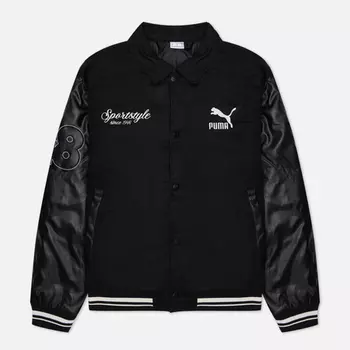 Мужская куртка бомбер Puma Puma Team Varsity, цвет чёрный, размер XL