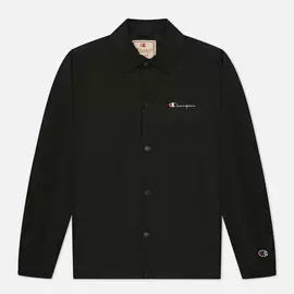 Мужская куртка Champion Reverse Weave Script Logo Coach, цвет чёрный, размер L