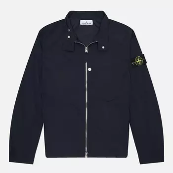 Мужская куртка харрингтон Stone Island Micro Twill, цвет синий, размер XL