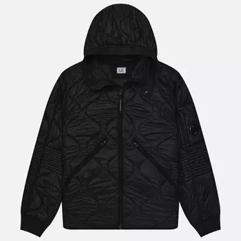 Мужская куртка лайнер C.P. Company Liner Pedded Hooded, цвет чёрный, размер L