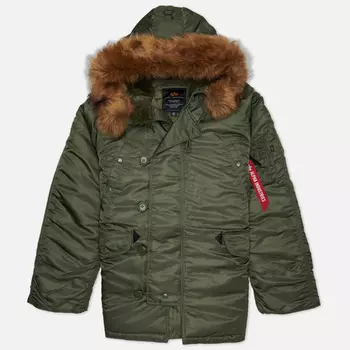 Мужская куртка парка Alpha Industries N-3B Heritage, цвет зелёный, размер XL