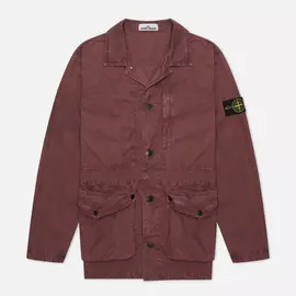 Мужская куртка Stone Island Brushed Cotton Canvas OLD, цвет бордовый, размер XL