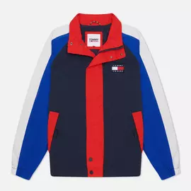 Мужская куртка Tommy Jeans Badge Colour-Blocked, цвет синий, размер L
